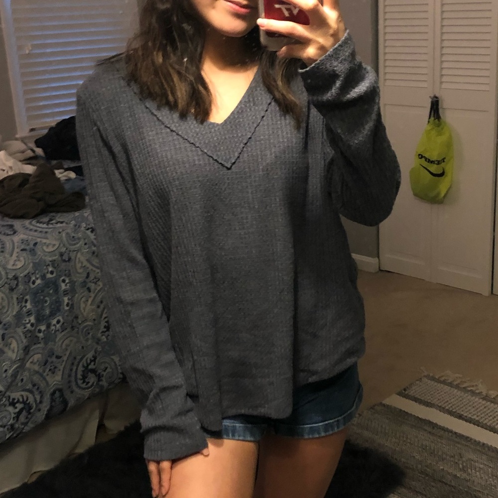 Blue Thermal Sweater - Picture 2 of 3